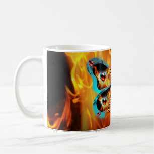 CRPS RSD Warrior Survior Ribbon Butterfly Fire Coffee Mug