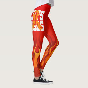 CRPS / RSDS Orange Ribbon With Flames Leggings