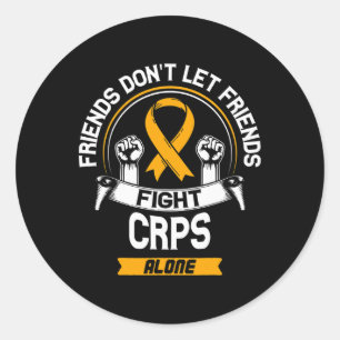 Crps Survivor Algodystrophy Awareness Ribbon Classic Round Sticker