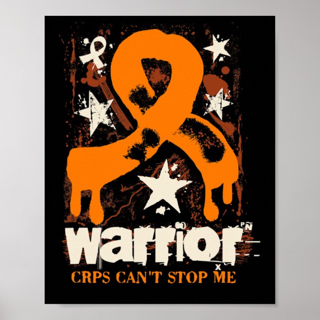 CRPS Warrior Complex Regional Pain Syndrome Awaren Poster (Front)
