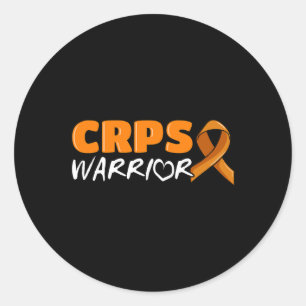 Crps Warrior Complex Regional Pain Syndrome Orange Classic Round Sticker