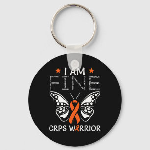 Crps Warrior I Am Fine Orange Ribbon Butterfly Rsd Key Ring