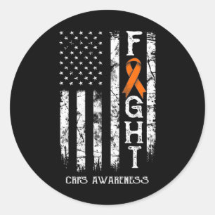 CRPS Warrior US Flag RSD CRPS Awareness Classic Round Sticker