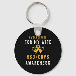 Crpsrsd Awareness Orange Ribbon Tee Gift For Wife Key Ring