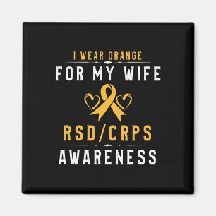 Crpsrsd Awareness Orange Ribbon Tee Gift For Wife  Magnet