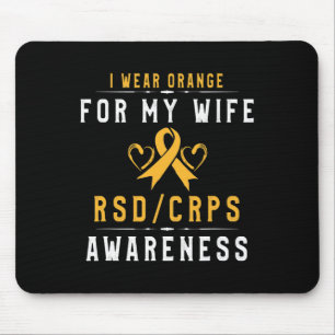 Crpsrsd Awareness Orange Ribbon Tee Gift For Wife Mouse Mat