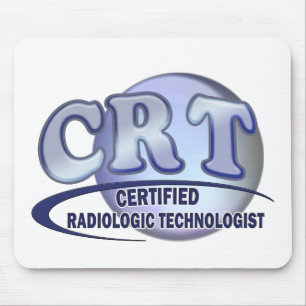 CRT CERTIFIED RADIOLOGIC TECHNOLOGIST  BLUE LOGO MOUSE MAT