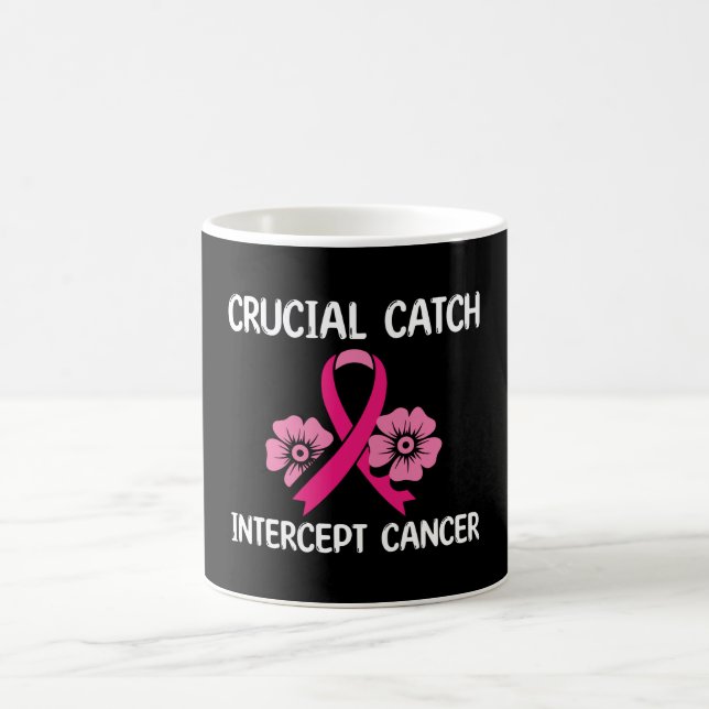 Crucial Catch Intercept Cancer Gift For Friend Coffee Mug (Center)