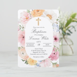 Crucifix  baptismInvitation Invitation