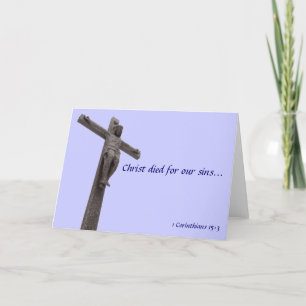 Crucifix Christ Died For Our Sins V Holiday Card
