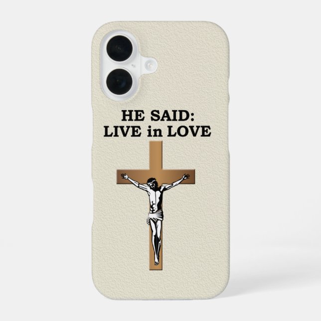 Crucifix iPhone 16 Case (Back)