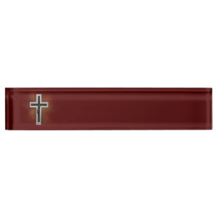 Crucifix Nameplate