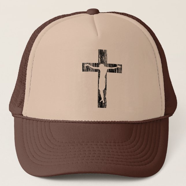 CRUCIFIX TRUCKER HAT (Front)