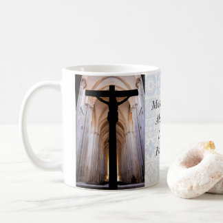 Crucifix with Jesus Christ. Gothic Alcobaca Abbey Coffee Mug