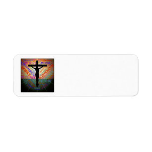 Crucifix / Words Address Labels