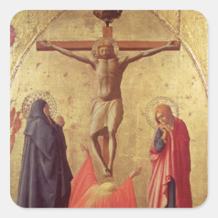 Crucifixion, 1426 square sticker
