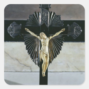 Crucifixion, 17th century (ivory) square sticker