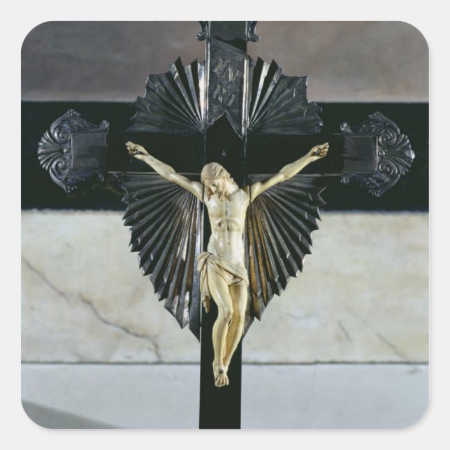 Crucifixion, 17th century (ivory) square sticker (Front)