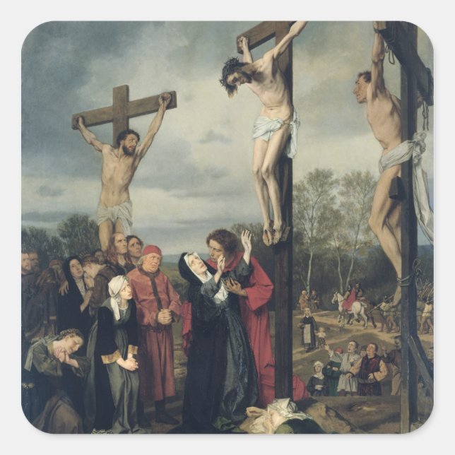 Crucifixion, 1873 square sticker (Front)