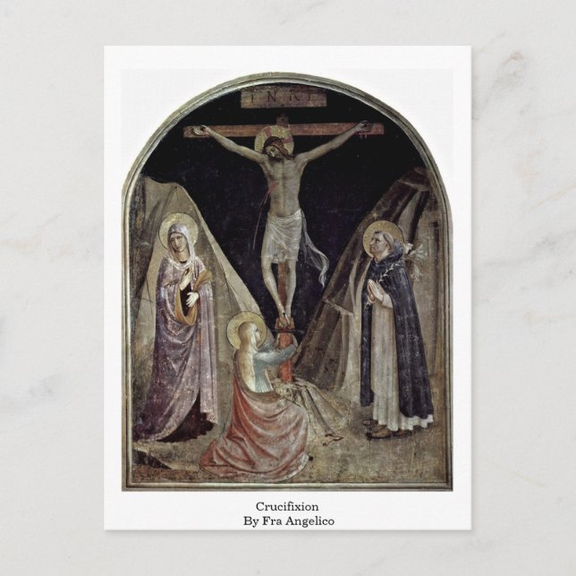 Crucifixion By Fra Angelico Postcard (Front)