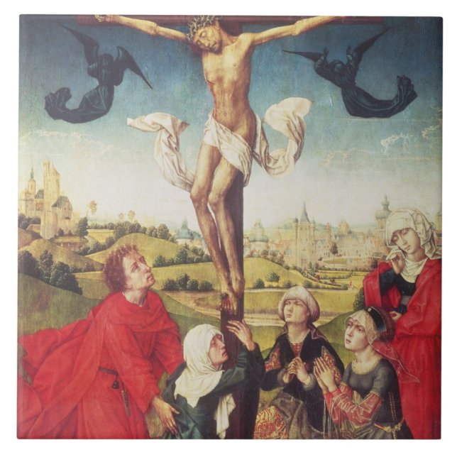 Crucifixion, c.1510 (oil on panel) tile (Front)