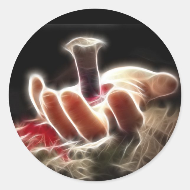 Crucifixion Classic Round Sticker (Front)