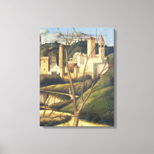 Crucifixion (detail of the background landscape sh canvas print