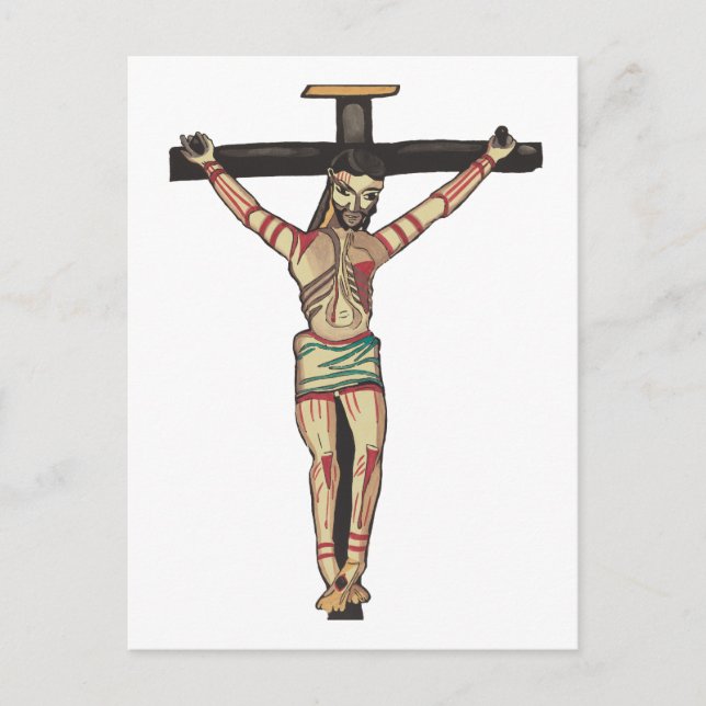  Crucifixion Jesus Christ Cross Watercolor art  Postcard (Front)