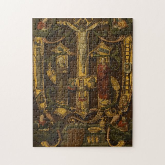 Crucifixion Jesus religious Vintage Medieval art Jigsaw Puzzle (Vertical)