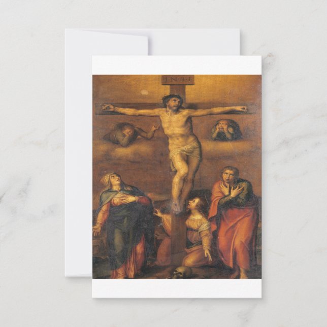 Crucifixion - Michelangelo 1540 Save The Date (Front)