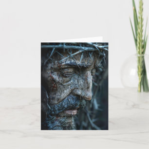 Crucifixion of Jesus Christ Crown of Thorns Holiday Card
