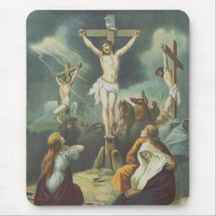 Crucifixion of Jesus Christ Mouse Mat