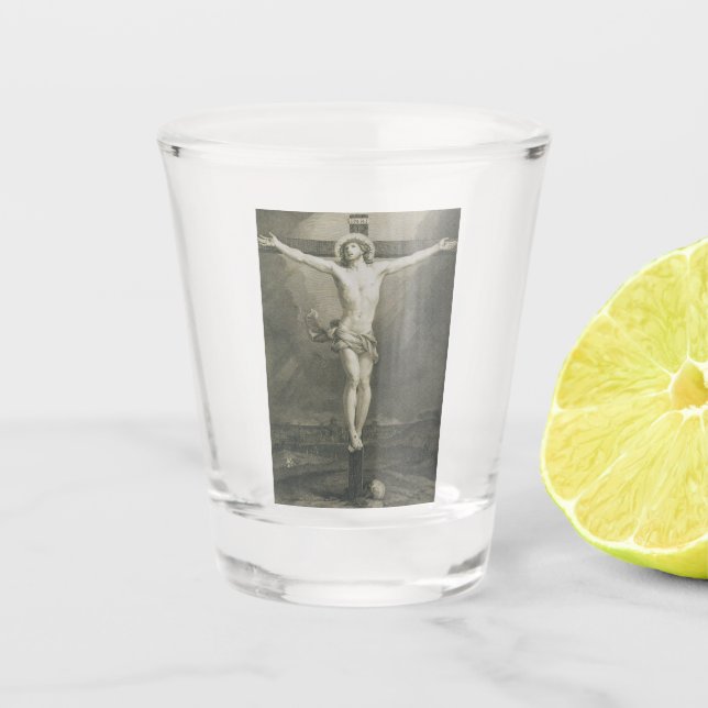 Crucifixion of Jesus Christ Shot Glass (Front)