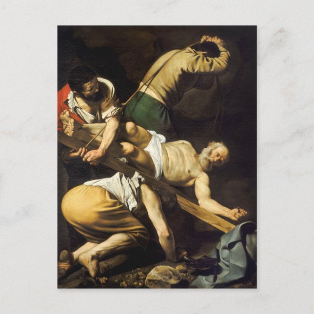 Crucifixion of Saint Peter - Caravaggio Postcard (Front)