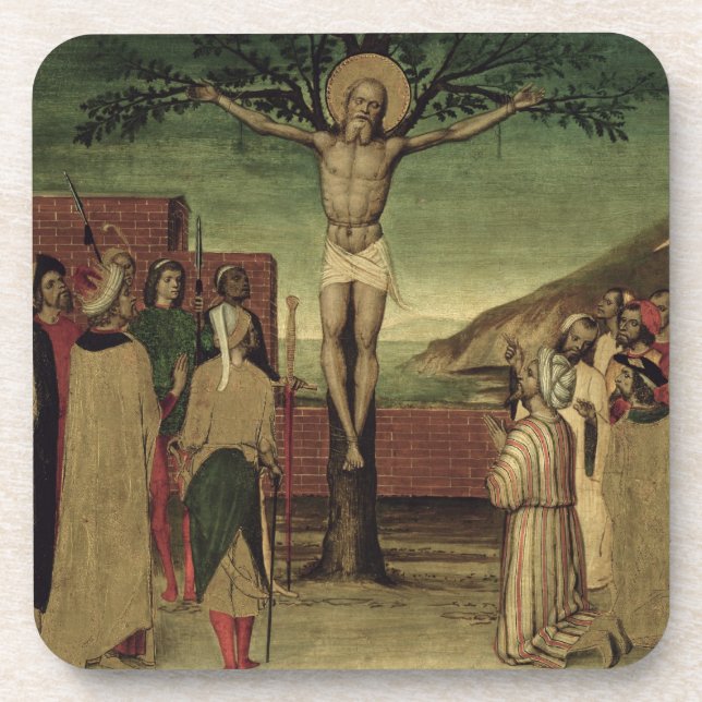 Crucifixion of St. Andrew Coaster (Front)