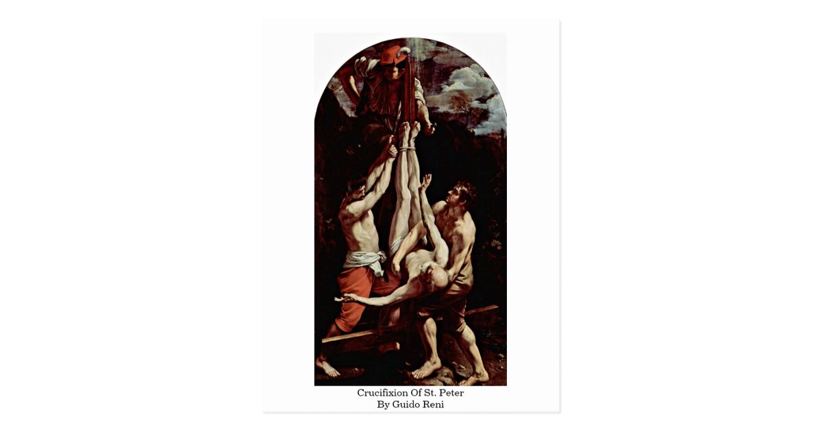 Crucifixion Of St. Peter By Guido Reni Postcard Zazzle.co.uk