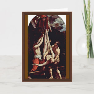 Crucifixion Of St. Peter By Reni Guido Card