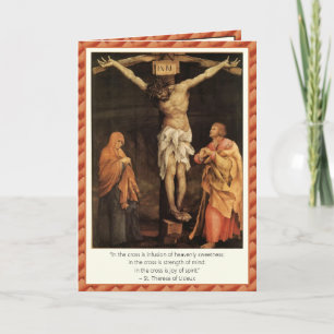 Crucifixion Quote - St. Therese & Francis de Sales Card