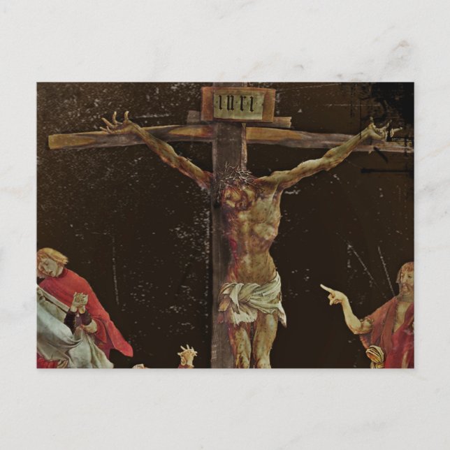 Crucifixion Saints at Jesus Feet Postcard (Front)