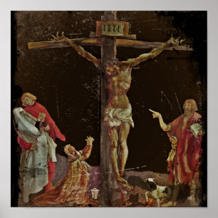 Crucifixion Saints at Jesus Feet Poster
