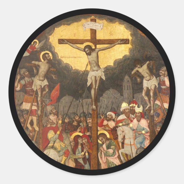 Crucifixion  Scene 1711 Classic Round Sticker (Front)