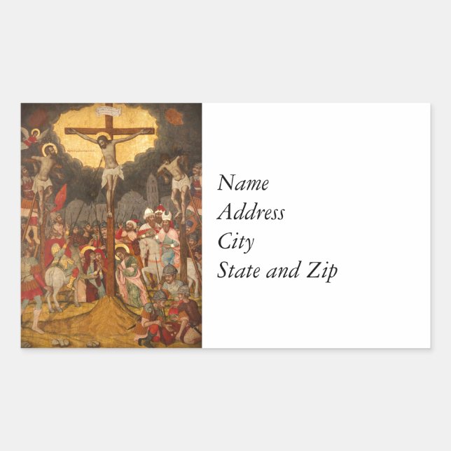 Crucifixion  Scene 1711 Rectangular Sticker (Front)