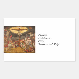 Crucifixion  Scene 1711 Rectangular Sticker