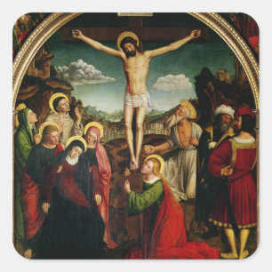 Crucifixion Square Sticker