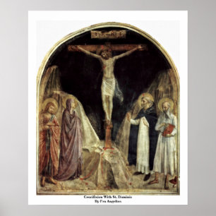 Crucifixion With St. Dominic By Fra Angelico Poster