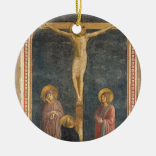 Crucifixion with the Virgin, SS. John the Evangeli Ceramic Tree Decoration
