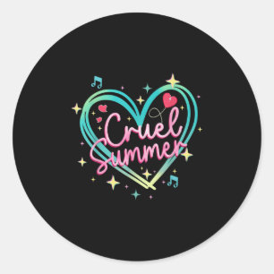 Cruel Summer Funny Cute Retro Vintage 70s 80s Wome Classic Round Sticker