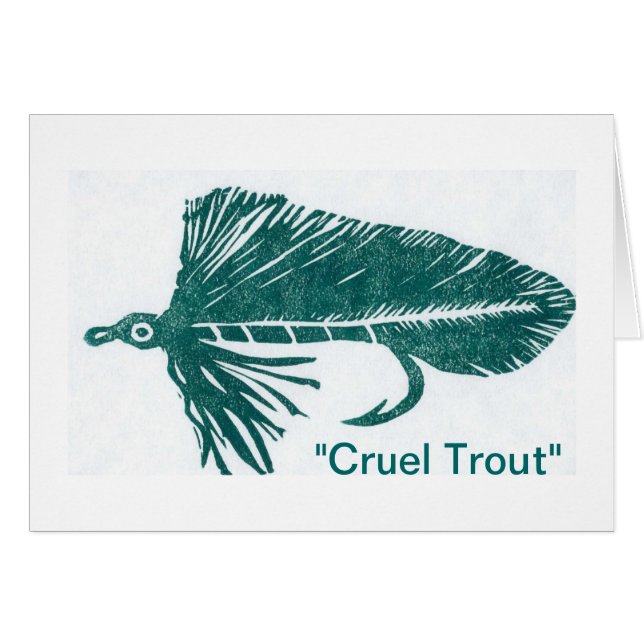 "Cruel Trout" Greeting Card (Front Horizontal)