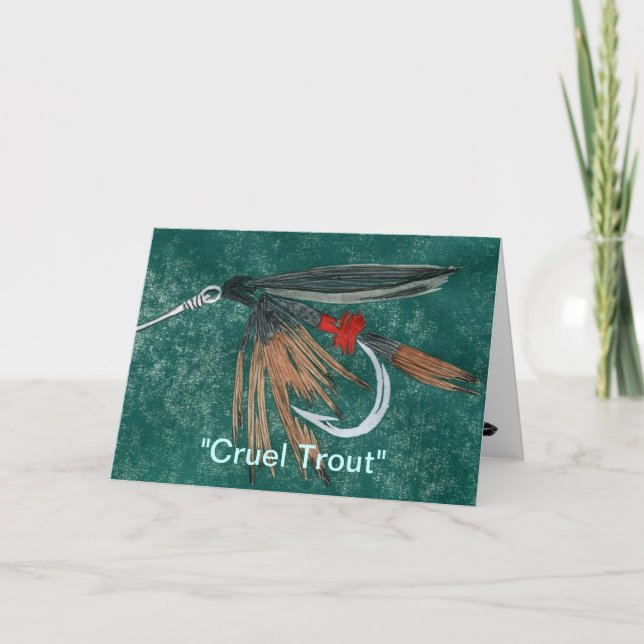 "Cruel Trout" Greeting Card (Front)