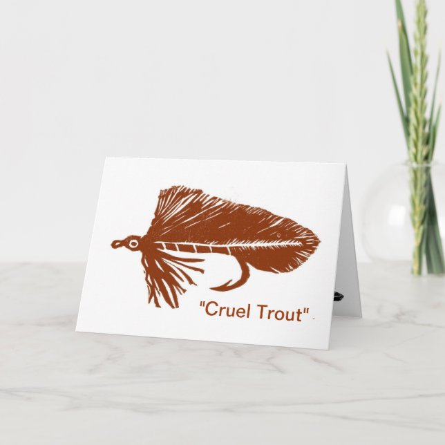 "Cruel Trout" Greeting Card (Front)